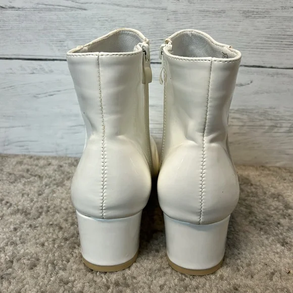 White Ankle Boots for Women - Picture 7 of 9